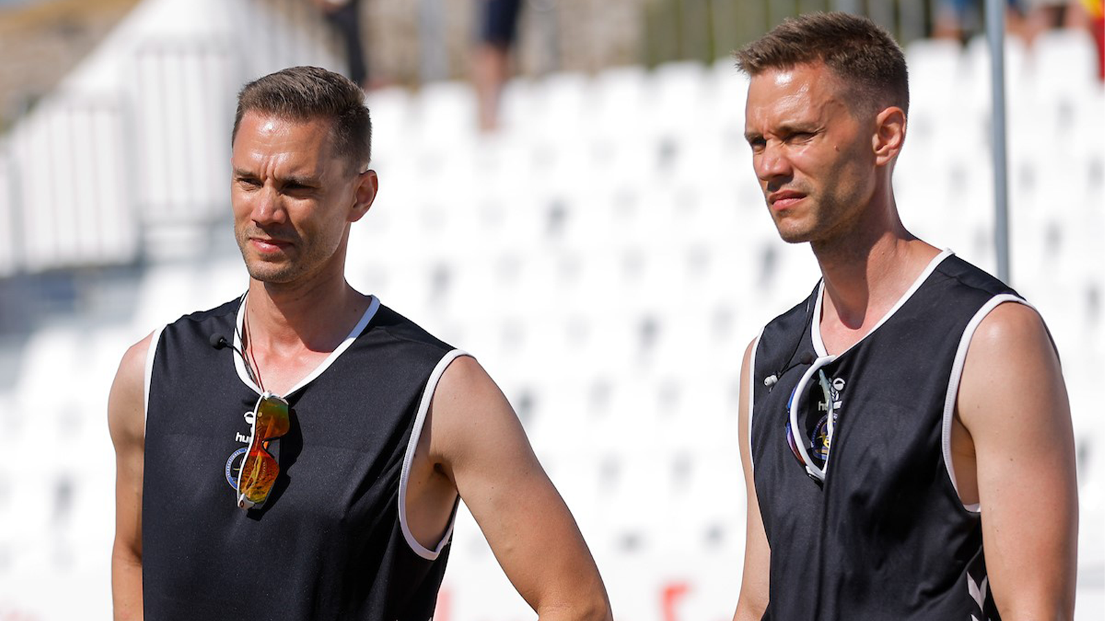 Johan och Martin Gomér är beachhandbollsdomare och dömer både i Sverige och utomlands